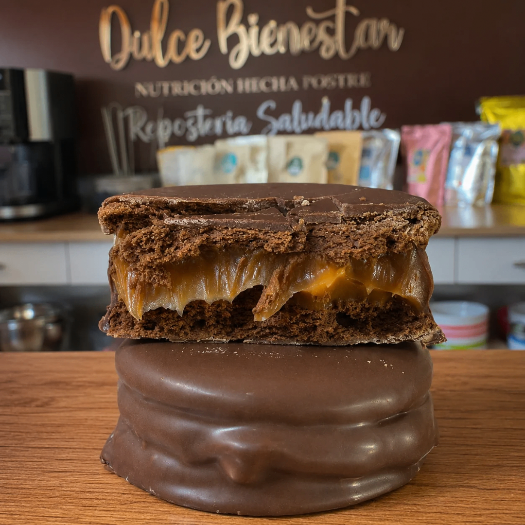 Alfajor de dulce de leche saludable