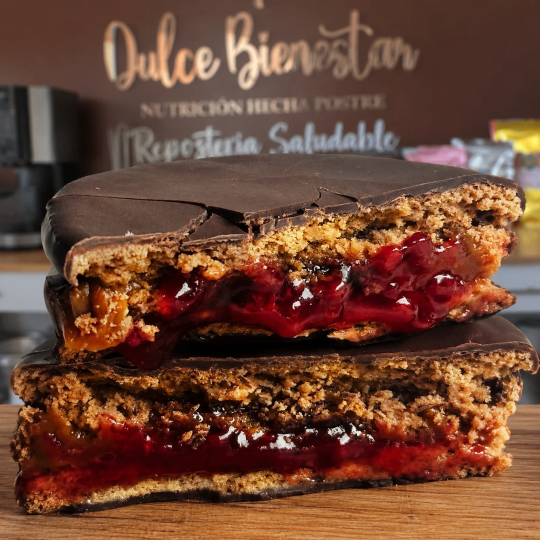 Alfajor de frutos rojos saludable